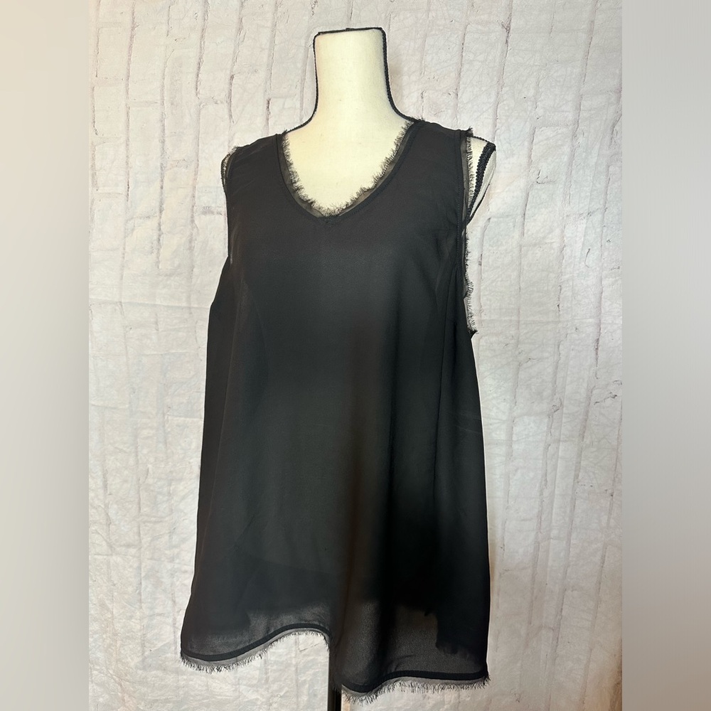 Torrid Sheer, Deep V-neck Dress Tank - 2X